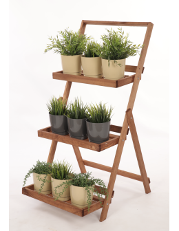 Kwietnik drewniany drabinka stojak regał na rośliny ekspozycyjny 3PÓŁKI EKO - product 2