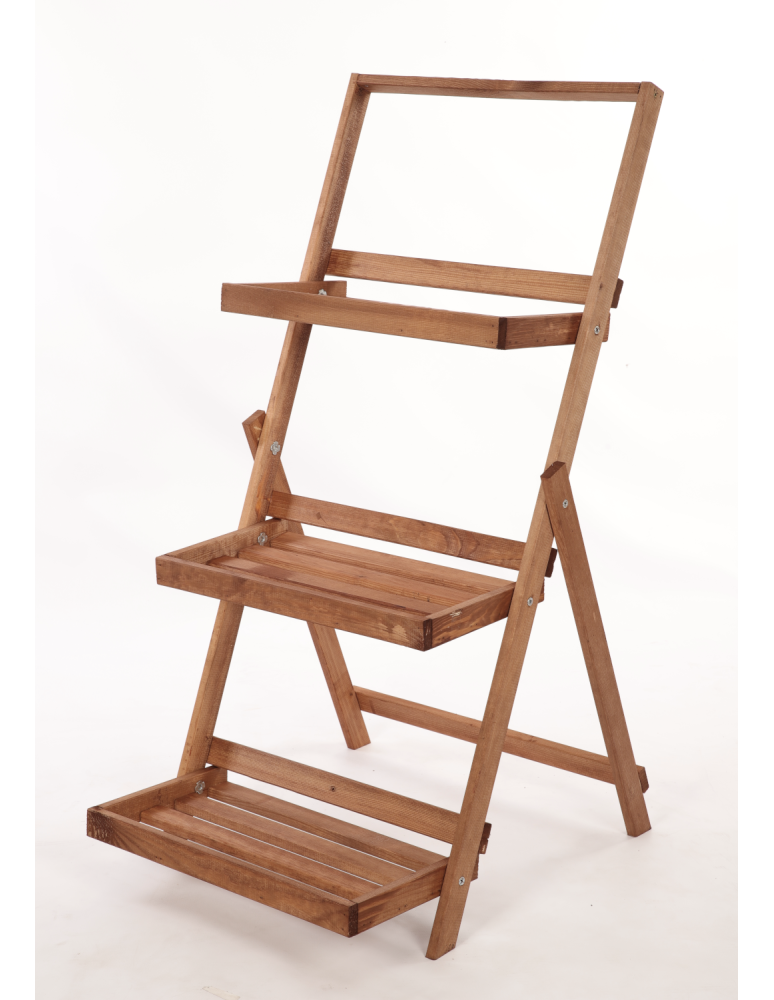 Kwietniki - Kwietnik drewniany drabinka stojak regał na rośliny ekspozycyjny 3PÓŁKI EKO - product b2b.wamar.biz 3