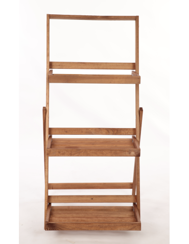 Kwietniki - Kwietnik drewniany drabinka stojak regał na rośliny ekspozycyjny 3PÓŁKI EKO - product 5