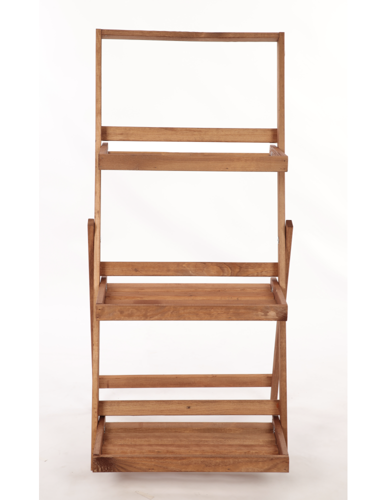 Kwietniki - Kwietnik drewniany drabinka stojak regał na rośliny ekspozycyjny 3PÓŁKI EKO - product b2b.wamar.biz 5