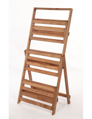 Kwietniki - Kwietnik drewniany drabinka stojak regał na rośliny ekspozycyjny 3PÓŁKI EKO - product 6