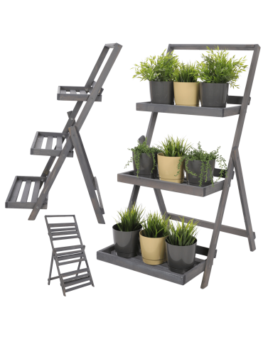 Kwietnik kaskadowy drabinka stojak regał na rośliny ekspozycyjny 3PÓŁKI EKO
