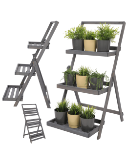 Kwietnik kaskadowy drabinka stojak regał na rośliny ekspozycyjny 3PÓŁKI EKO