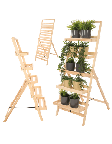 Kwietnik drewniany drabinka składana piętrowy regał na kwiaty 5p EKO DUŻY