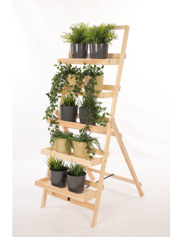 Kwietnik drewniany drabinka składana piętrowy regał na kwiaty 5p EKO DUŻY - product 2