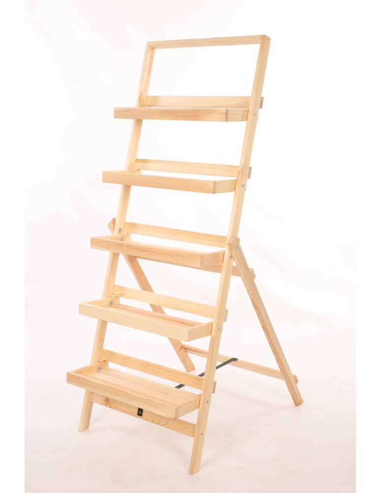 Kwietniki - Kwietnik drewniany drabinka składana piętrowy regał na kwiaty 5p EKO DUŻY - product b2b.wamar.biz 3