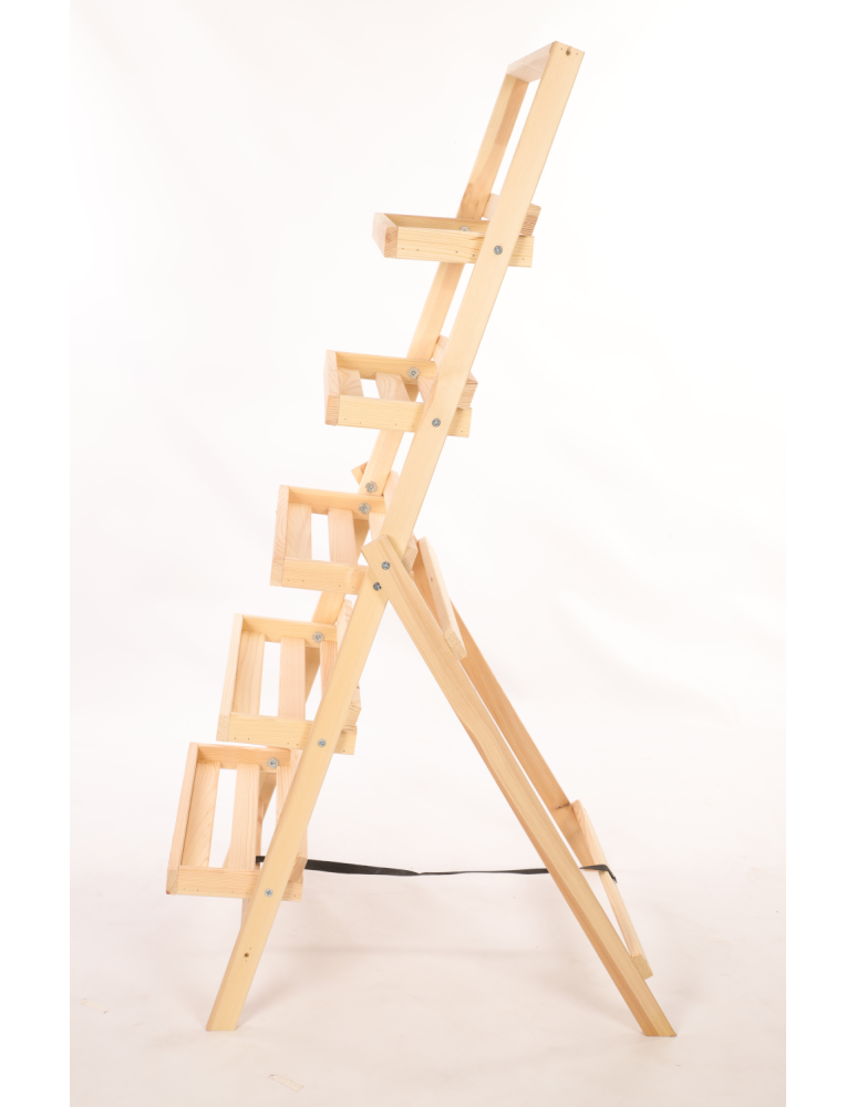 Kwietniki - Kwietnik drewniany drabinka składana piętrowy regał na kwiaty 5p EKO DUŻY - product b2b.wamar.biz 4