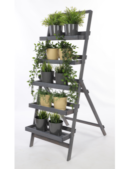 Piętrowy kwietnik drewniany drabinka etażerka stojak regał 5p EKO DUŻY - product 2
