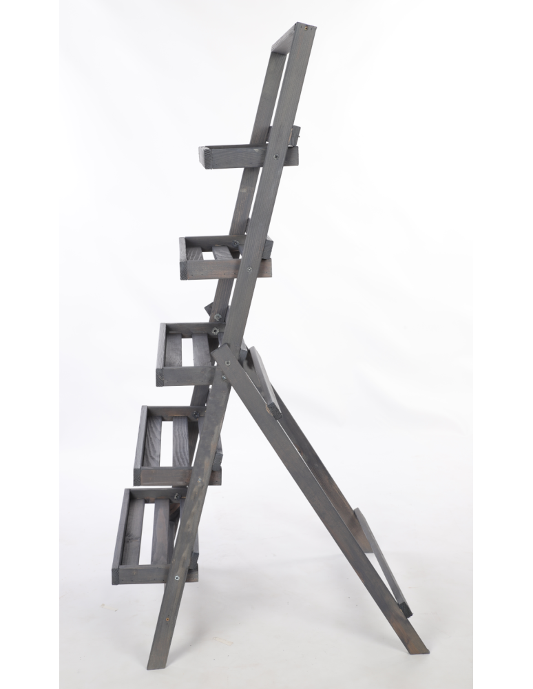 Kwietniki - Piętrowy kwietnik drewniany drabinka etażerka stojak regał 5p EKO DUŻY - product b2b.wamar.biz 3