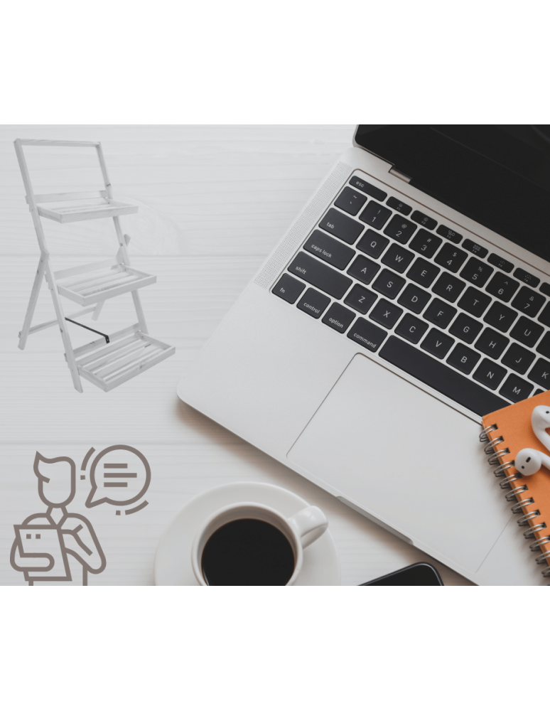 Kwietniki - Piętrowy kwietnik drewniany drabinka etażerka stojak regał 5p EKO DUŻY - product b2b.wamar.biz 13