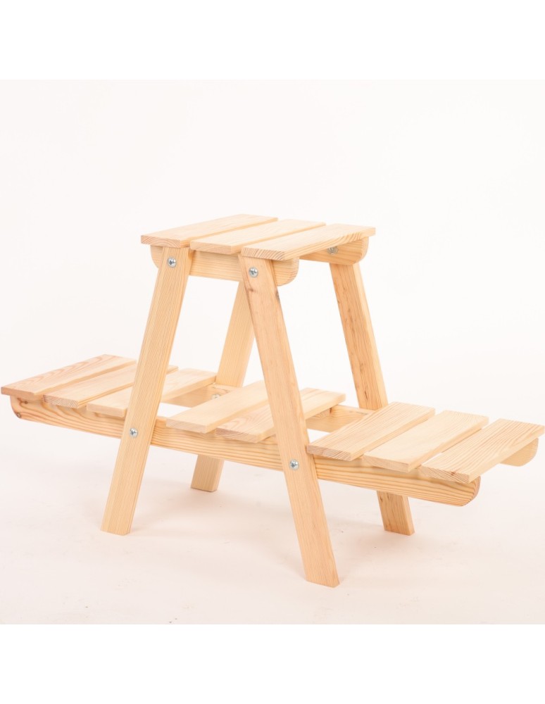 Kwietniki - Stojący kwietnik drewniany na kwiaty regał stojak na doniczki 3 półki 45 cm - product b2b.wamar.biz 3