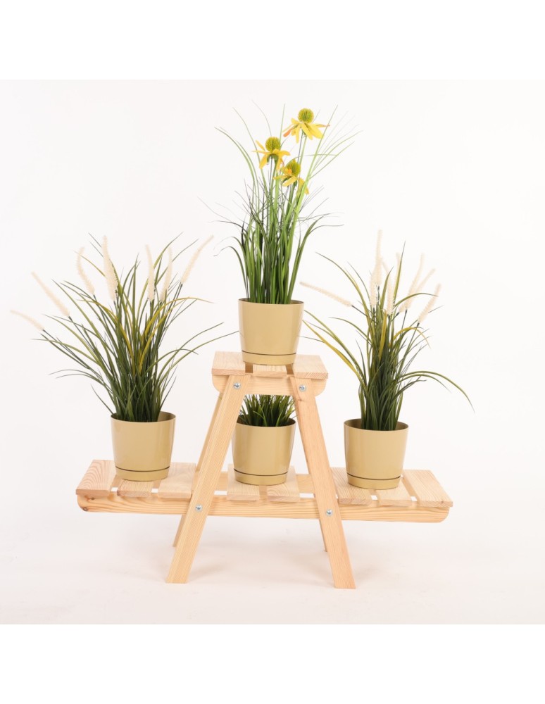 Kwietniki - Stojący kwietnik drewniany na kwiaty regał stojak na doniczki 3 półki 45 cm - product b2b.wamar.biz 5