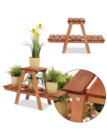 Kwietnik na doniczki drewniany stojący regał na kwiaty stojak na rośliny