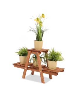 Kwietnik na doniczki drewniany stojący regał na kwiaty stojak na rośliny - product 2