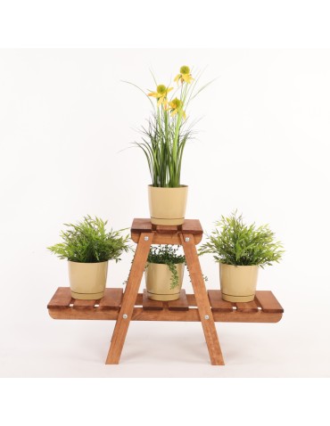Kwietniki - Kwietnik na doniczki drewniany stojący regał na kwiaty stojak na rośliny - product 4