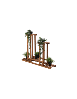 Kwietnik stojący wysoki stojak na kwiaty drewniany regał wielopoziomowy