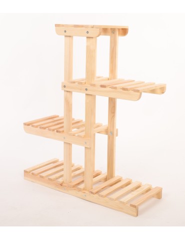 Kwietniki - Regał na kwiaty drewniany stojak na doniczki kwietnik na rośliny DUŻY EKO - product 3