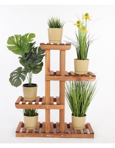 Kwietniki - Regał na kwiaty drewniany kwietnik na doniczki stojak na rośliny DUŻY EKO - product 4