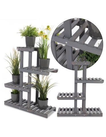 Regał na kwiaty drewniany stojak na doniczki kwietnik na rośliny SOLIDNY