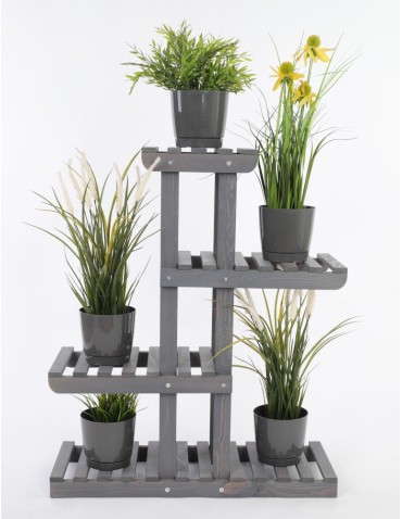 Kwietniki - Regał na kwiaty drewniany stojak na doniczki kwietnik na rośliny SOLIDNY - product 4