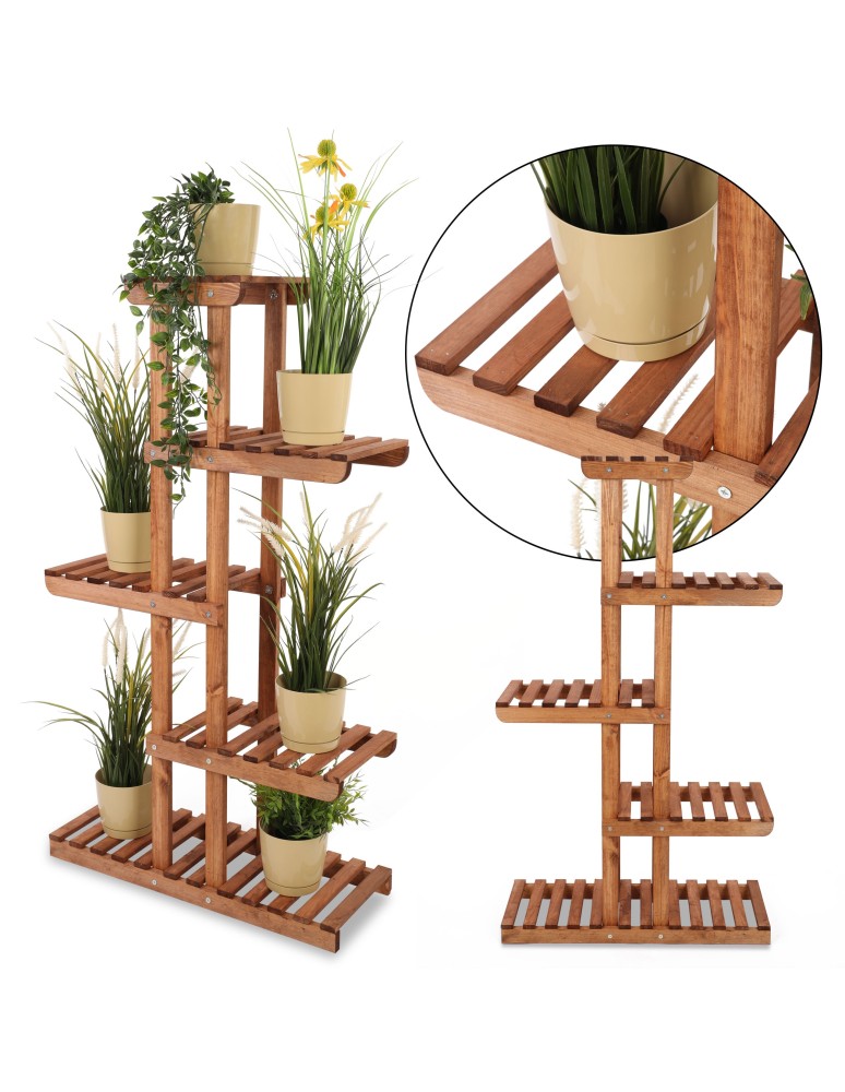 Kwietniki - Drewniany stojak na kwiaty kwietnik regał na doniczki sosnowy stojak EKO - product b2b.wamar.biz 1