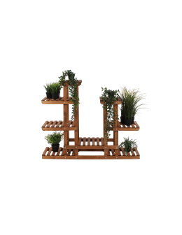 Stojący kwietnik drewniany na KWIATY regał stojak kaskadowy WYSOKI POJEMNY - product 2