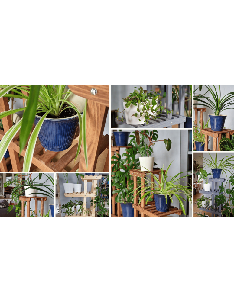 Kwietniki - Drewniany stojak na kwiaty kwietnik regał na doniczki sosnowy stojak DUŻY - product b2b.wamar.biz 7