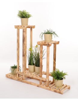 Kwietnik stojący wysoki stojak na kwiaty drewniany regał wielopoziomowy eko - product 2