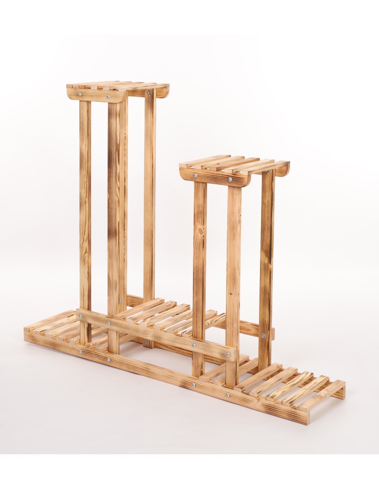 Kwietniki - Kwietnik stojący wysoki stojak na kwiaty drewniany regał wielopoziomowy eko - product b2b.wamar.biz 3