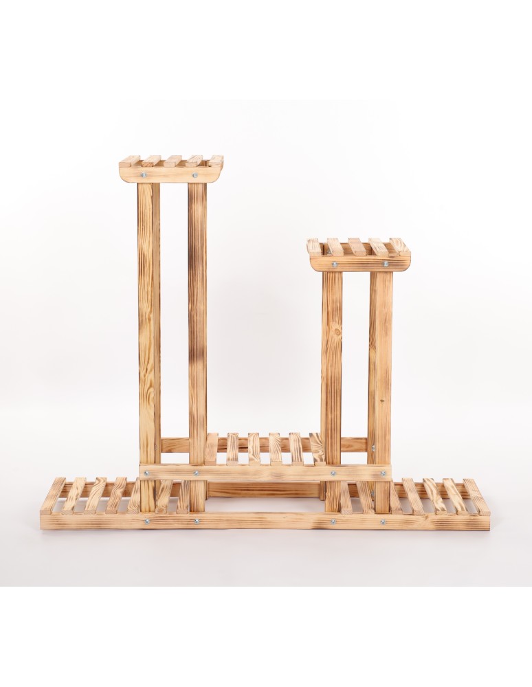 Kwietniki - Kwietnik stojący wysoki stojak na kwiaty drewniany regał wielopoziomowy eko - product b2b.wamar.biz 4