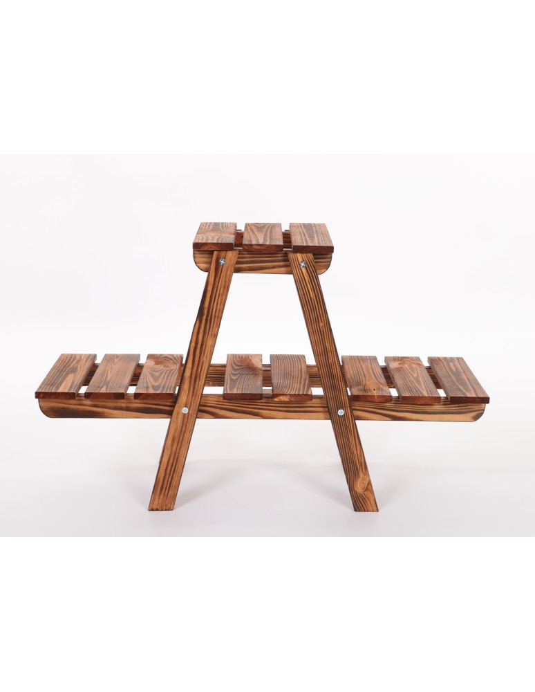 Kwietniki - Stojący kwietnik drewniany na kwiaty regał stojak na doniczki 3 półki 45 cm - product b2b.wamar.biz 4