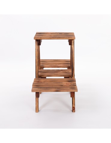 Kwietniki - Stojący kwietnik drewniany na kwiaty regał stojak na doniczki 3 półki 45 cm - product 5