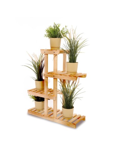 Kwietnik drewniany stojący stojak regał na doniczki OPALANE DREWNO JAKOŚĆ - product 2