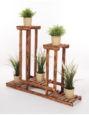 Stojący kwietnik drewniany na kwiaty regał stojak wielopoziomowy SOLIDNY - produkt 2