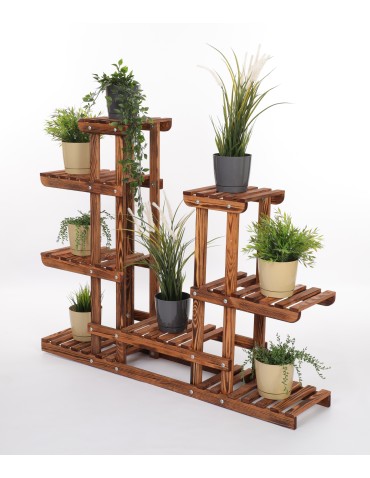 Stojący kwietnik drewniany na ROŚLINY regał stojak kaskadowy WYSOKI POJEMNY - product 2
