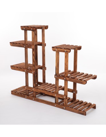 Kwietniki - Stojący kwietnik drewniany na ROŚLINY regał stojak kaskadowy WYSOKI POJEMNY - product 3