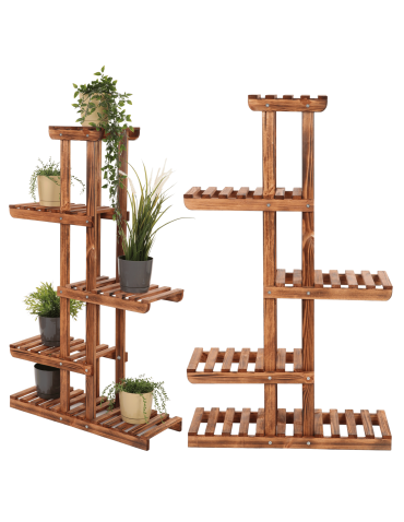 Kwietnik stojak na kwiaty doniczki drewniany regał na rośliny 6 półek EKO
