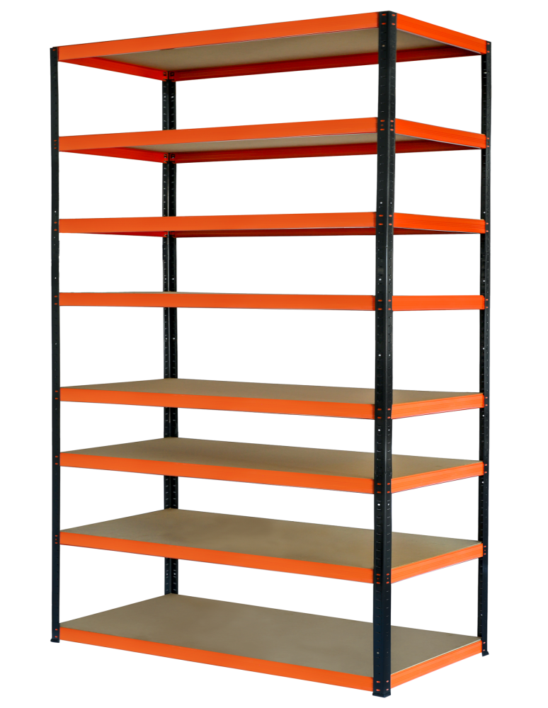 Regały z metalu kolorowe - Regał metalowy magazynowy stojak HELIOS 270x180x40cm 8Px275kg SZEROKI MOCNY - produkt b2b.wamar.biz 2