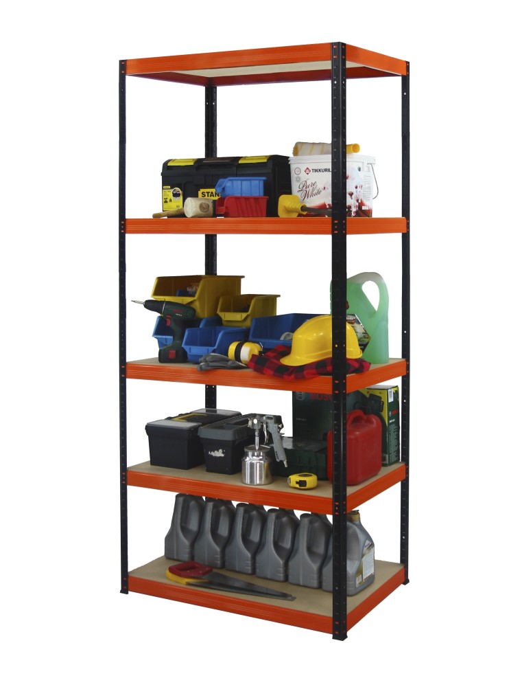 Regały z metalu kolorowe - Regał metalowy magazynowy stojak HELIOS 213x90x35cm 5Px275kg 300TYS KOMB - product b2b.wamar.biz 2