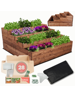 Skrzynia na warzywa warzywnik IMPREGNOWANY 54x120x120 GRATISY WYSOKA ECO