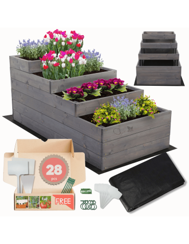 Skrzynia na warzywa warzywnik IMPREGNOWANY 54x60x120 GRATISY WYSOKA ECO