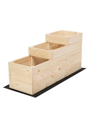 Grządki kaskadowe - Skrzynie na warzywa warzywniak donica drewniany 45x30x90 GRATISY EKO - produkt 3