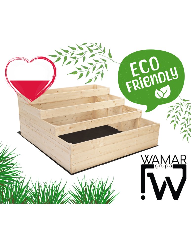 Grządki kaskadowe - Skrzynia na warzywa skrzynie na warzywniak IMPREGNOWANY 18x120x60 GRATISY EKO - produkt b2b.wamar.biz 12
