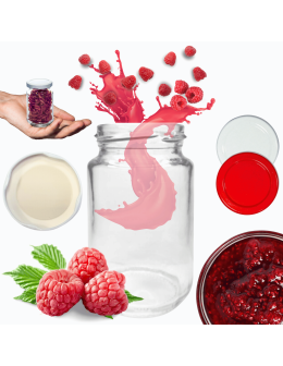 Słoik 190ml 0,2 dżemy konfitury przyprawy deserki KOMPLET z POKRYWKĄ 53mm