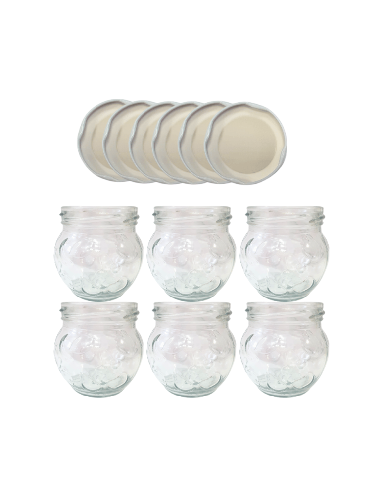 Słoiki - Słoiki 215ml dżemy konfitury przyprawy deserki 6kompletów zakrętki 66mm - product b2b.wamar.biz 2