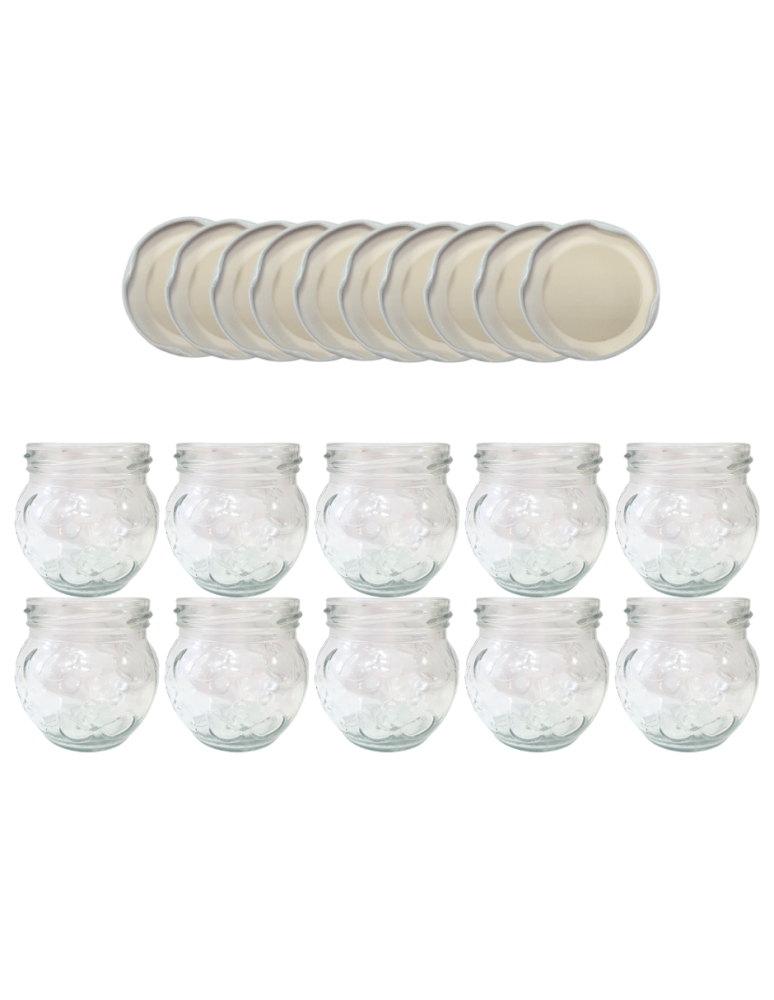 Słoiki - Słoiki 215ml dżemy konfitury przyprawy deserki 10kpl zakrętki 66mm PZH - product b2b.wamar.biz 2