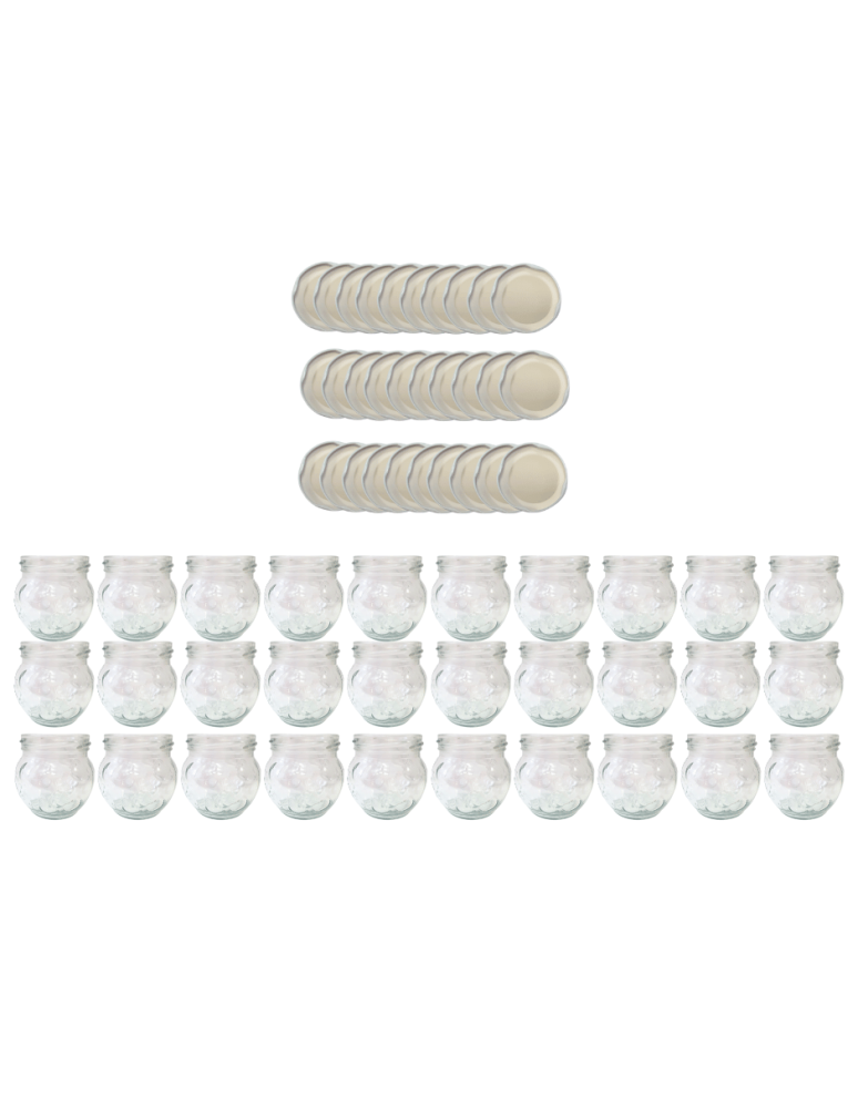 Słoiki - Słoiki 215ml dżemy konfitury przyprawy deserki 30kpl zakrętki 66mm PZH - product b2b.wamar.biz 2