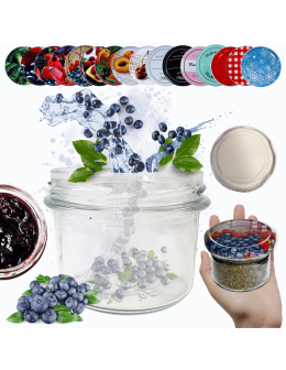 Słoik 235ml dżemy konfitury przyprawy deserki KOMPLET z POKRYWKĄ 82mm