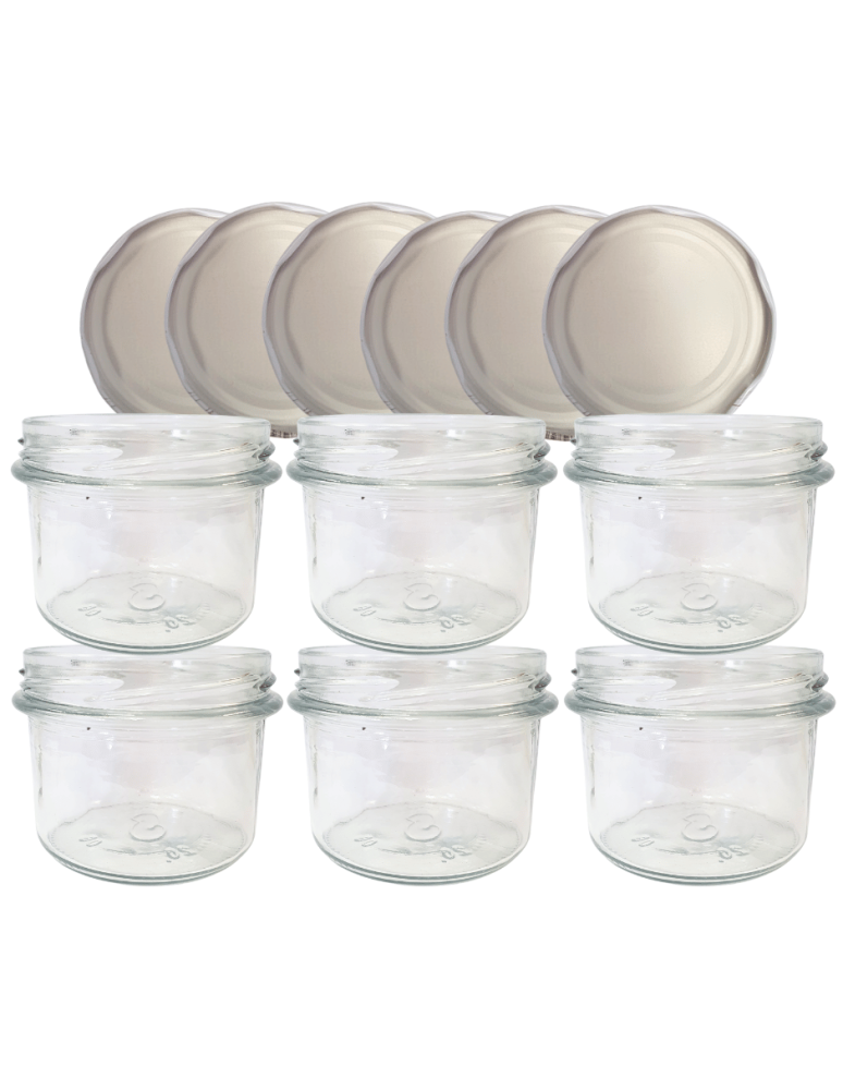 Słoiki - Słoiki 235ml dżemy konfitury przyprawy deserki 6kompletów zakrętki 82mm - product b2b.wamar.biz 2