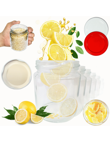 Słoiki 250ml dżemy konfitury przyprawy deserki 6kompletów zakrętki 66mm